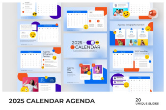 Calendar Infographic 2025 PowerPoint Template